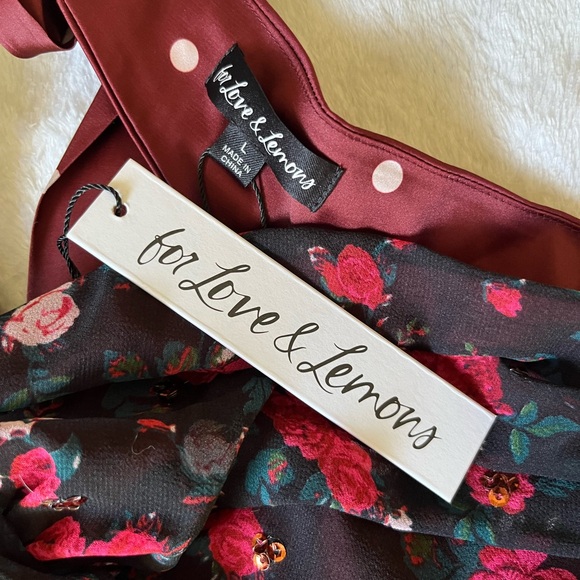 NWT For Love & Lemons Cascade Mini Dress Rose Size L - Picture 5 of 15